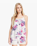 Printed Off-Shoulder Blouson Top